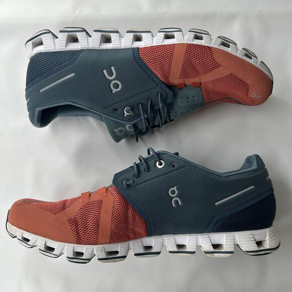 On Cloud 5 Running 50/50 Men’s Running Sneakers Rust Smoke Mesh US 9, Like New - Picture 2 of 6